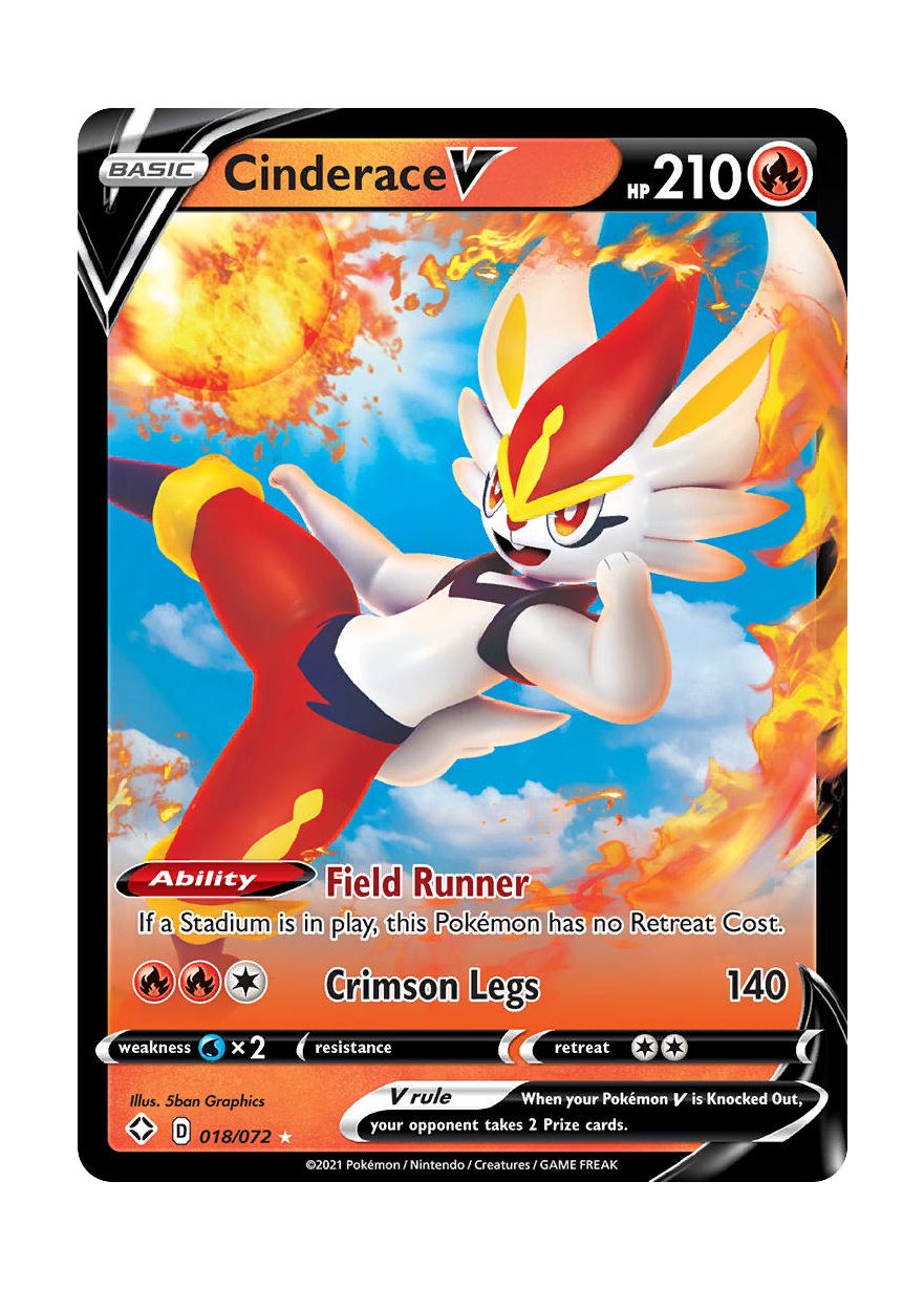 Cinderace V (018/72) - Shining Fates