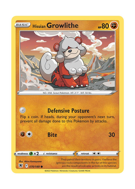 Hisuian Growlithe (070/189) - Astral Radiance