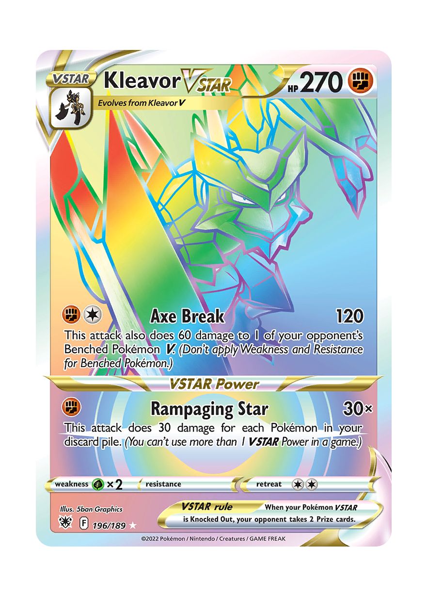 pokemon cards vstar rainbow rare Kleavor VSTAR (196/189) – Torena