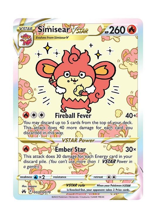 Simisear VSTAR (GG37/70) - Crown Zenith Galarian Gallery