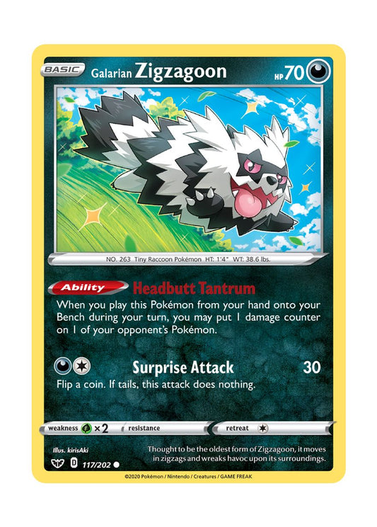 Galarian Zigzagoon (117/202) - Sword & Shield