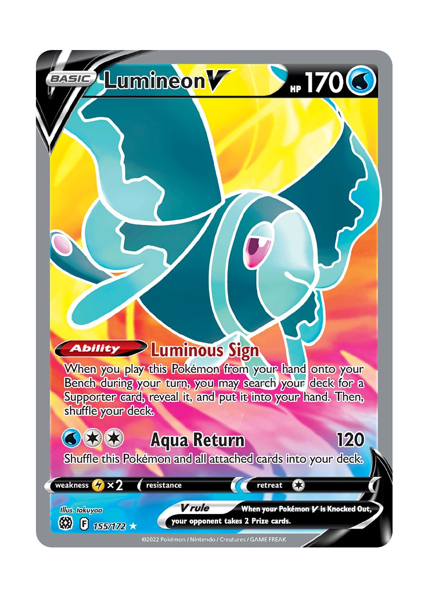 pokemon card lumineon V (155/172) – Torena Style:Cheryl Again SC Pokemon Trading Card Game