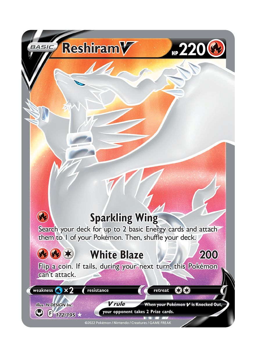 Reshiram V (172/195) - Silver Tempest