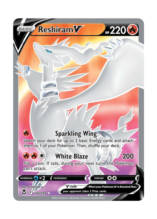 Reshiram V (172/195) - Silver Tempest