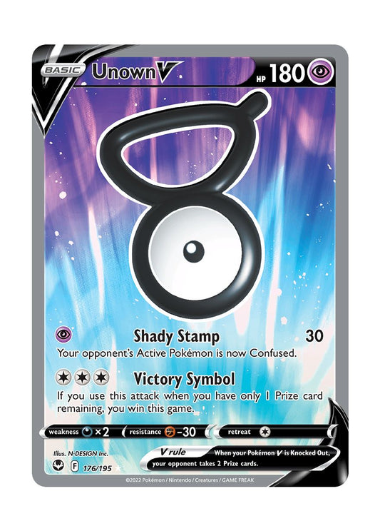 Unown V (176/195) - Silver Tempest