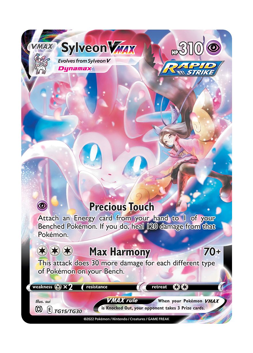 shiny sylveon pokemon card Sylveon VMAX (TG15/30) – Torena