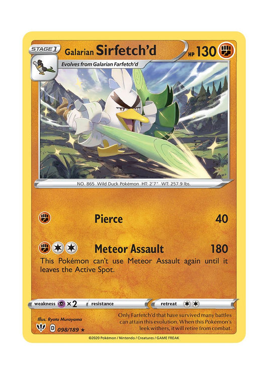 Galarian Sirfetch'd (098/189) - Darkness Ablaze