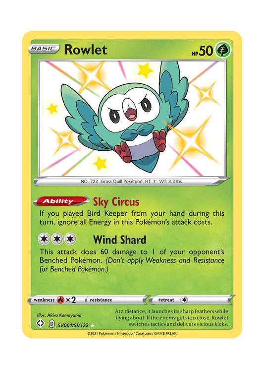 Rowlet (SV001/122) - Shiny Vault