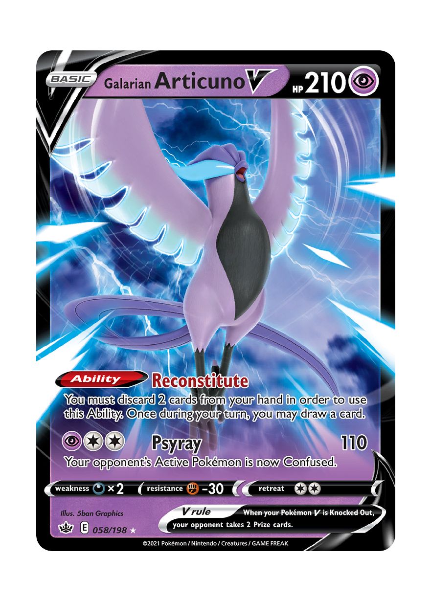 Galarian Articuno V (058/198) - Chilling Reign
