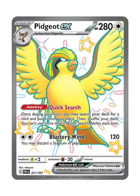 Pidgeot ex (221/91) - Paldean Fates