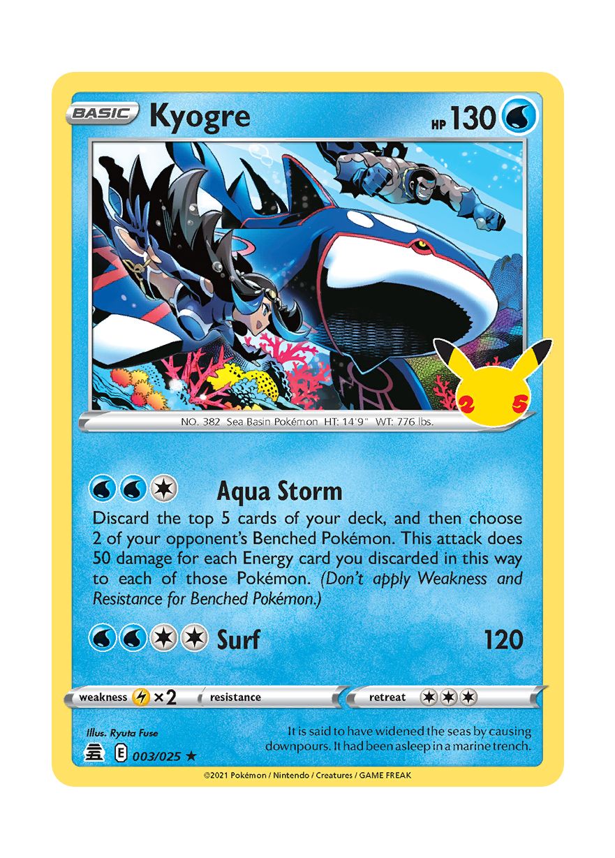Kyogre (003/25) - Celebrations