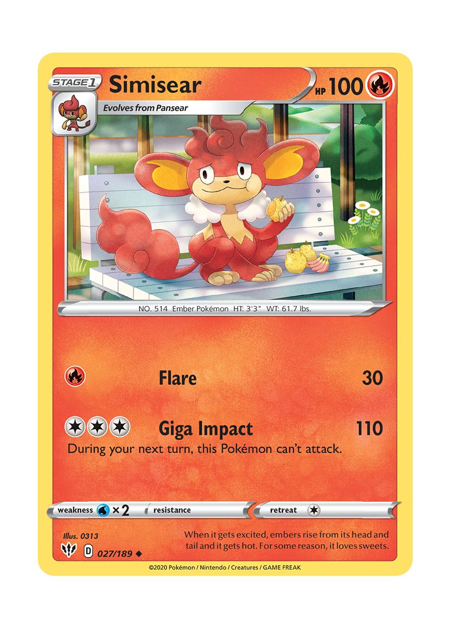 Simisear (027/189) - Darkness Ablaze