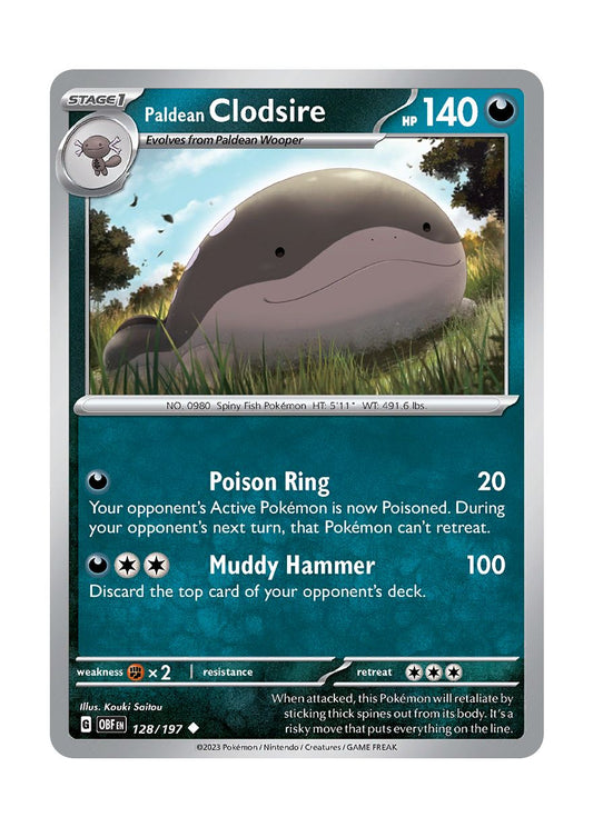 Paldean Clodsire (128/197) - Obsidian Flames