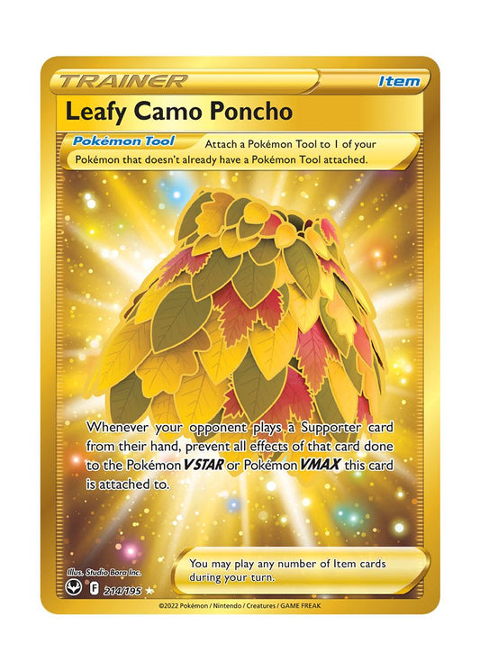 Leafy Camo Poncho (214/195) - Silver Tempest