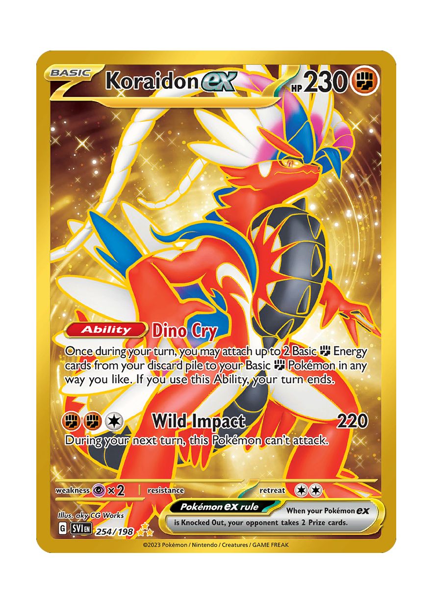 gold koraidon pokemon card Koraidon ex (254/198) – Torena