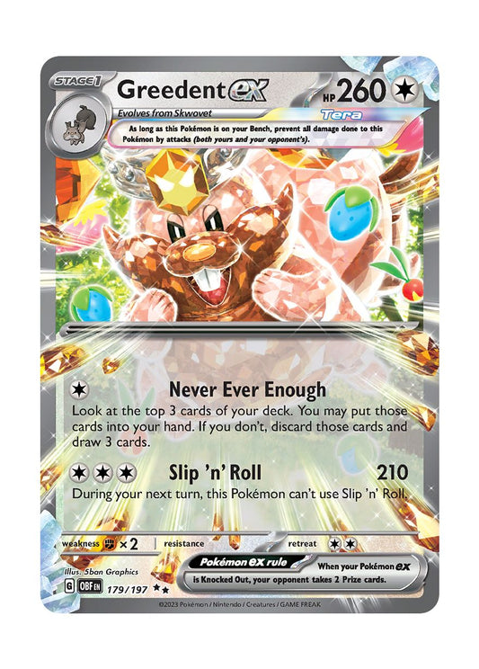 Greedent ex (179/197) - Obsidian Flames