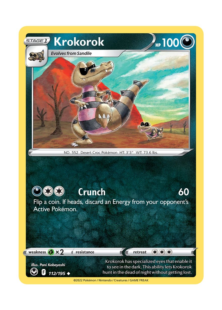crocodile pokemon card Crocodile skirt (112/195) – Torena