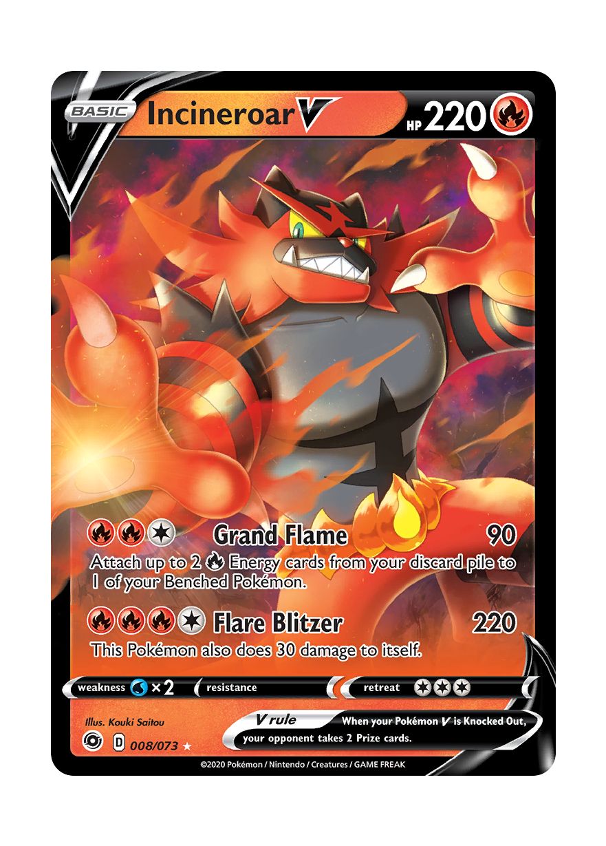 incineroar pokemon card Incineroar V (008/73) – Torena
