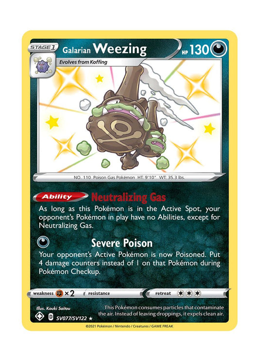 Galarian Weezing (SV077/122) - Shiny Vault