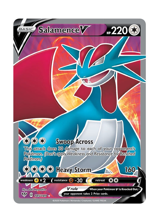 Salamence V (185/189) - Darkness Ablaze