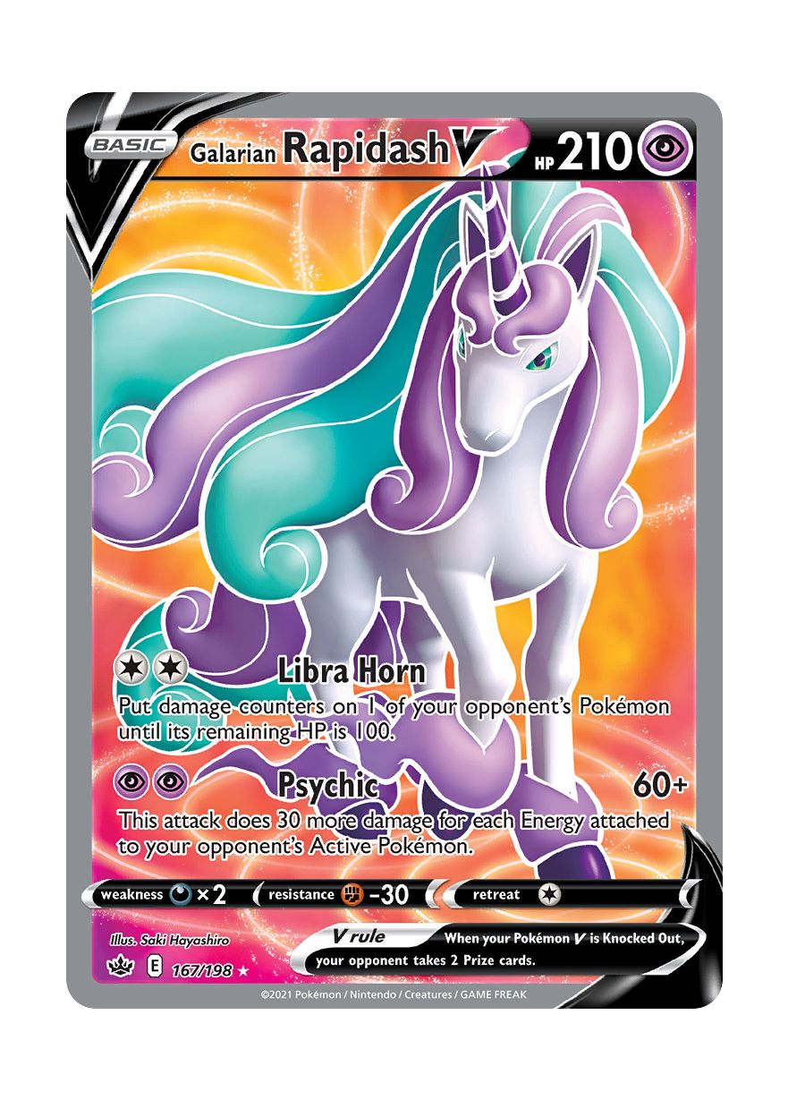 Galarian Rapidash V (167/198) - Chilling Reign