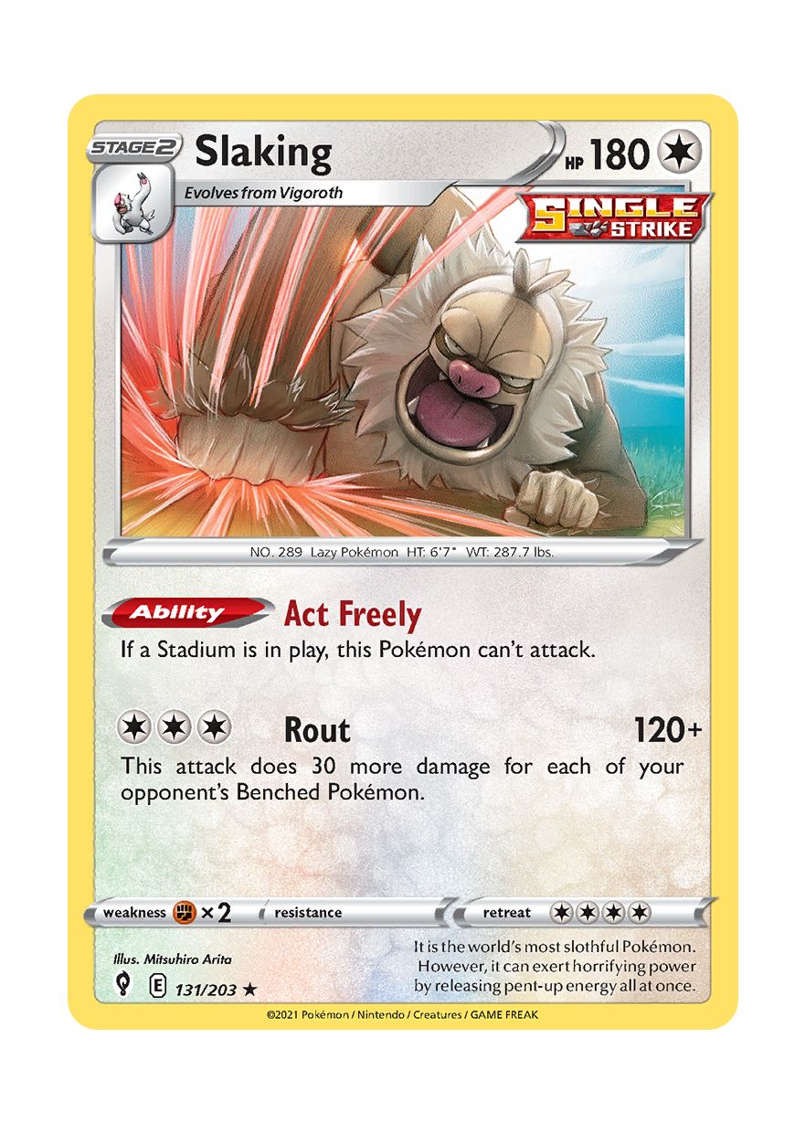 pokemon card slaking HOLO Slaking 162/193 NM / M - Paldea Evolved Scarlet Violet Pokemon Card