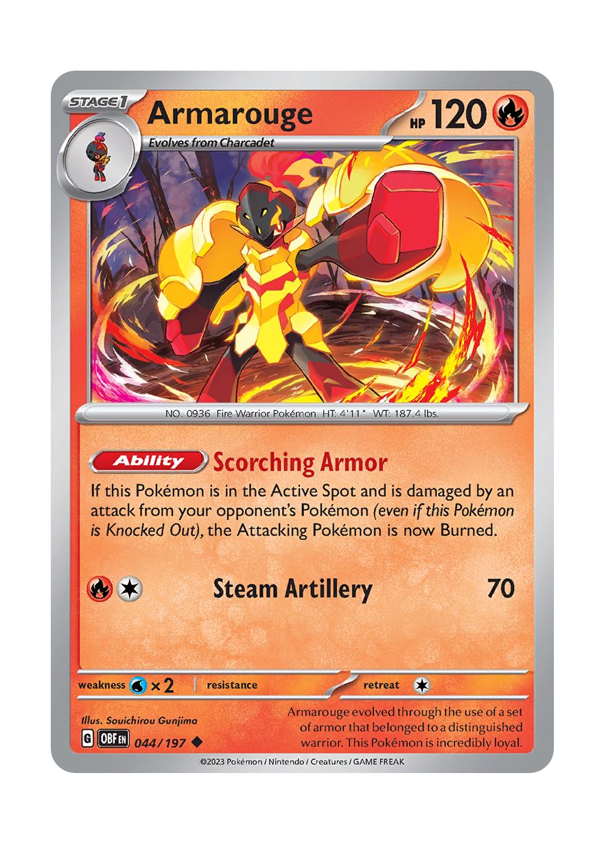 Armarouge - Reverse Holo (044/197) - Obsidian Flames