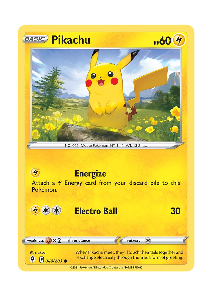 Pikachu - Reverse Holo (049/203) - Evolving Skies