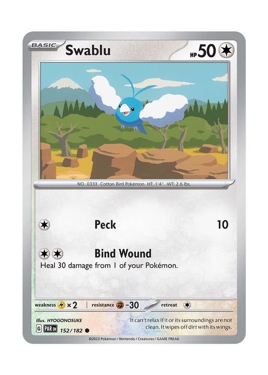Swablu - Reverse Holo (152/182) - Paradox Rift