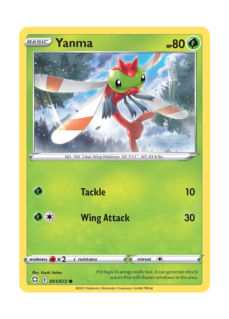 Yanma - Reverse Holo (001/72) - Shining Fates
