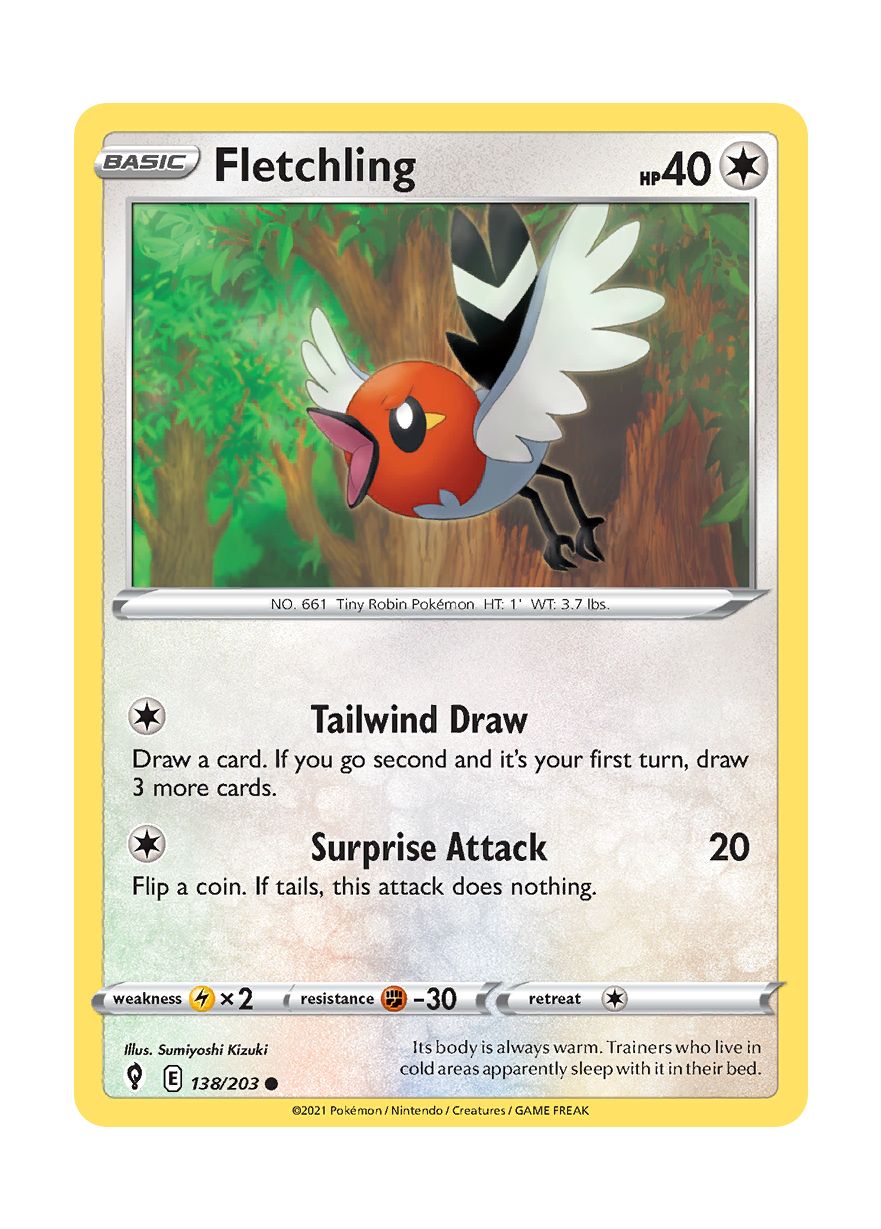 Fletchling - Reverse Holo (138/203) - Evolving Skies