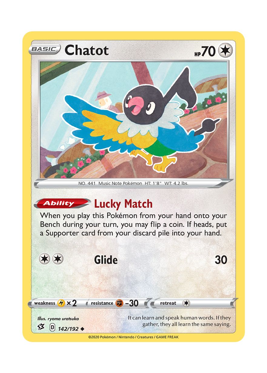 Chatot - Reverse Holo (142/192) - Rebel Clash