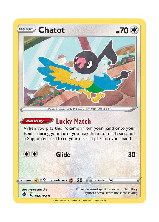 Chatot - Reverse Holo (142/192) - Rebel Clash