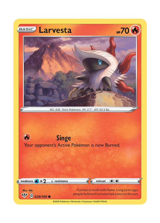 Larvesta - Reverse Holo (029/189) - Darkness Ablaze
