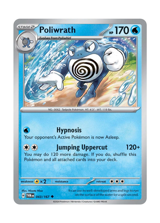 Poliwrath - Reverse Holo (043/167) - Twilight Masquerade