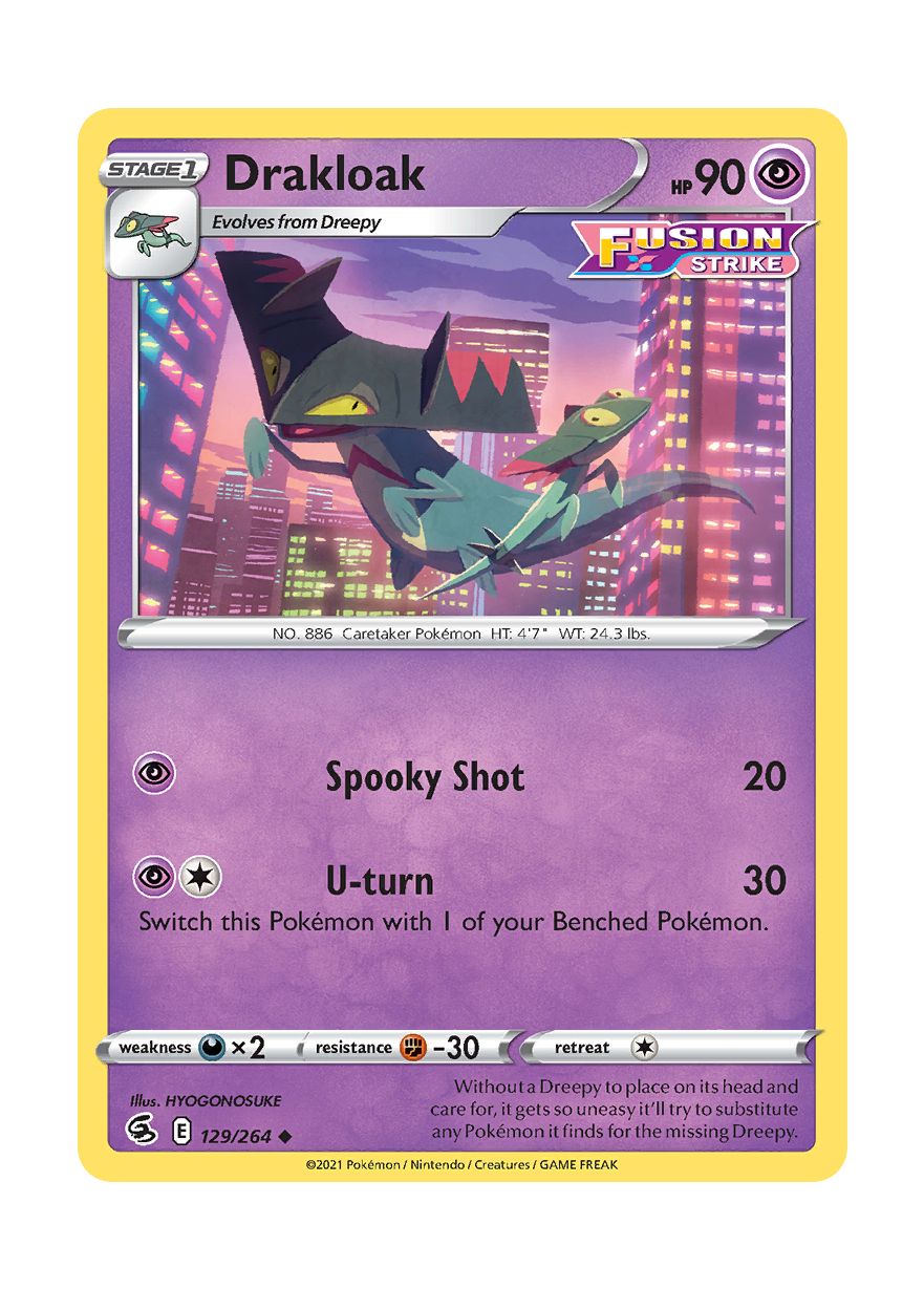 Drakloak - Reverse Holo (129/264) - Fusion Strike