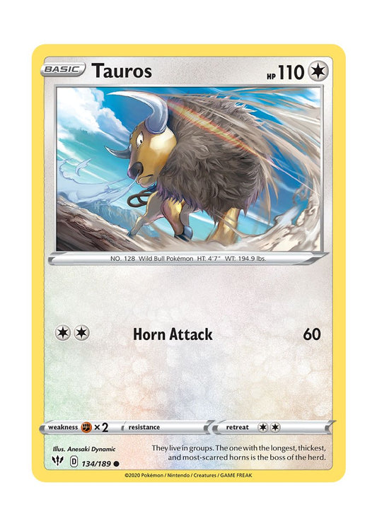 Tauros - Reverse Holo (134/189) - Darkness Ablaze