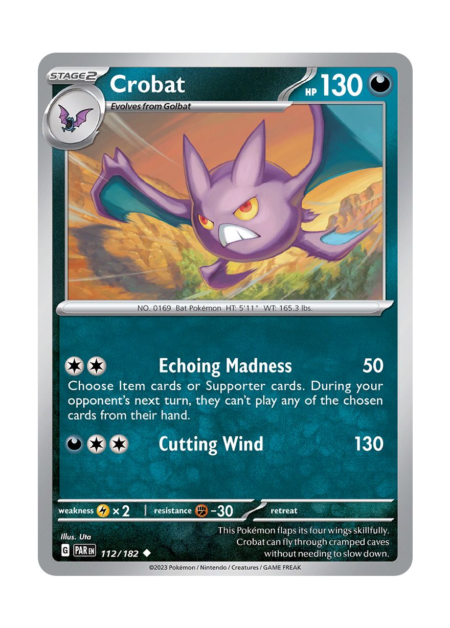 Crobat - Reverse Holo (112/182) - Paradox Rift