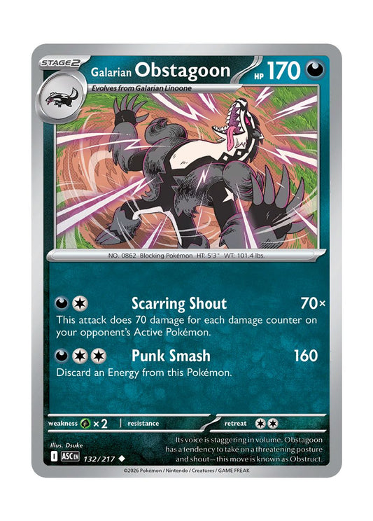 Galarian Obstagoon (132/217) - Ascended Heroes