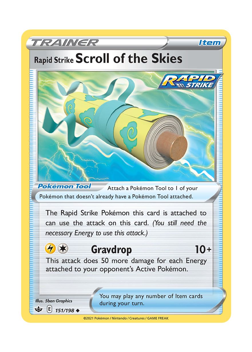 Rapid Strike Scroll of the Skies - Reverse Holo (151/198) - Chilling Reign