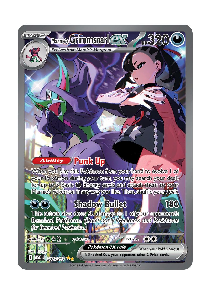 Marnie's Grimmsnarl ex (287/217) - Ascended Heroes