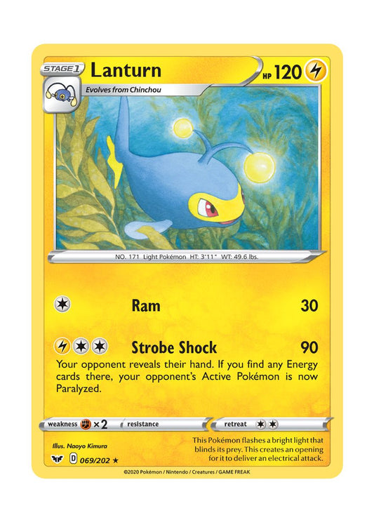 Lanturn - Reverse Holo (069/202) - Sword & Shield