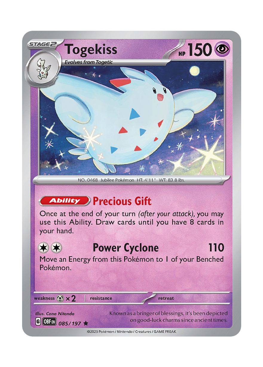 Togekiss - Reverse Holo (085/197) - Obsidian Flames