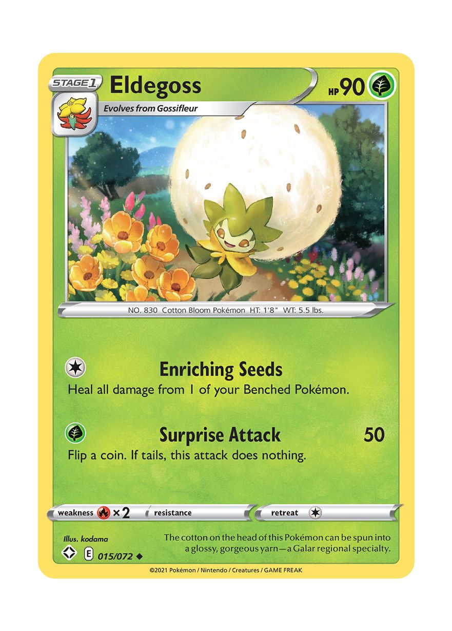 Eldegoss - Reverse Holo (015/72) - Shining Fates
