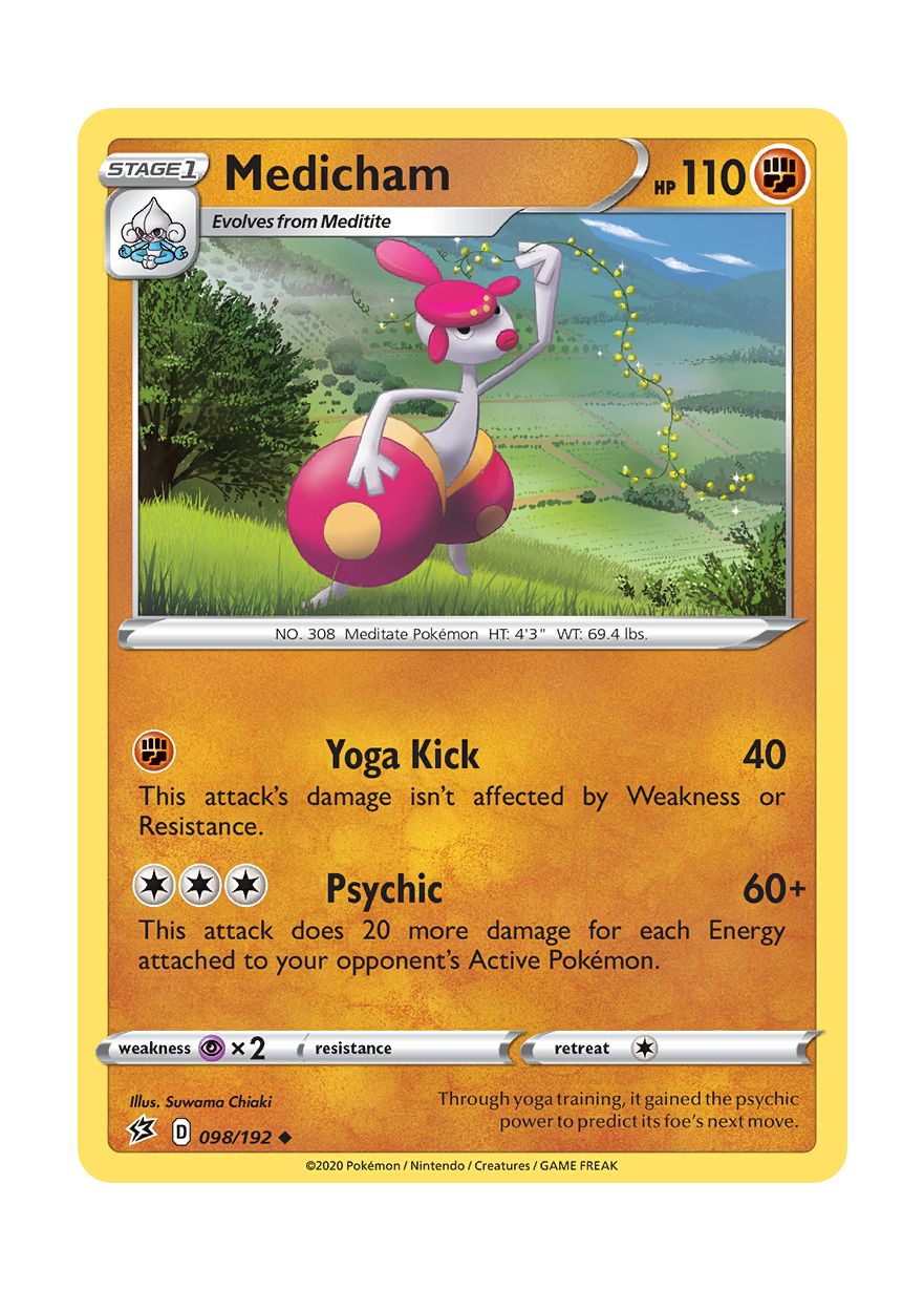 Medicham - Reverse Holo (098/192) - Rebel Clash