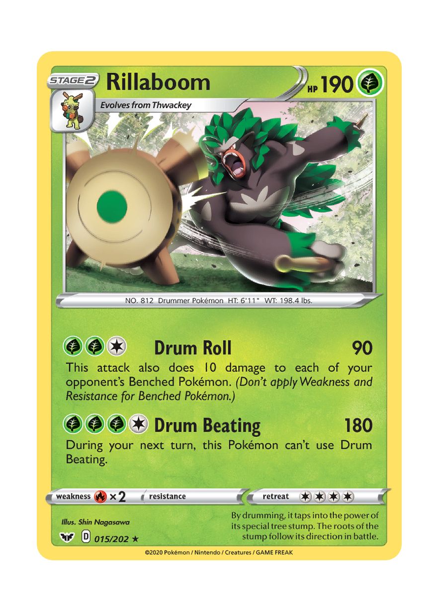 Rillaboom - Reverse Holo (015/202) - Sword & Shield