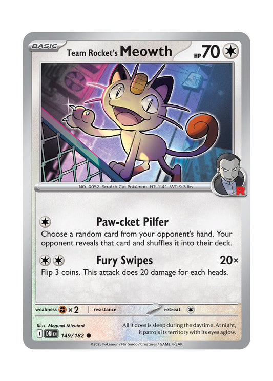 Team Rocket's Meowth (149/182) - Destined Rivals