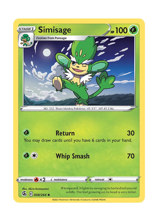 Simisage - Reverse Holo (008/264) - Fusion Strike