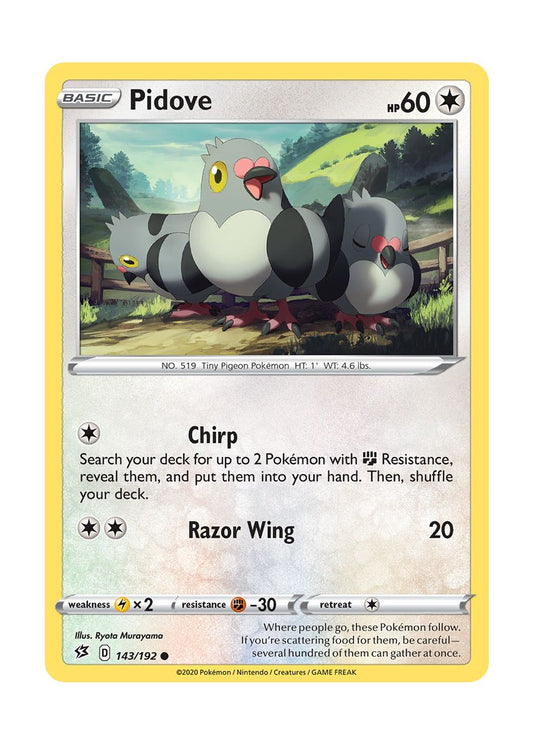 Pidove - Reverse Holo (143/192) - Rebel Clash