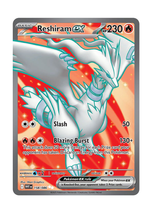 Reshiram ex (158/86) - White Flare